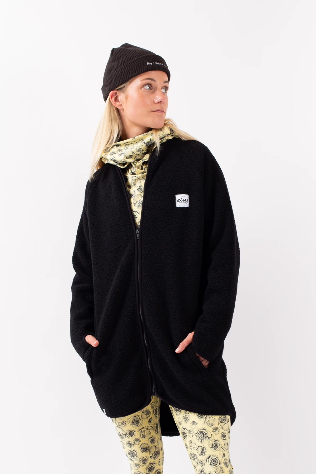 Eivy Damen Sherpa Mantel Aus Recyceltem Polyester – Warm, Weich, Mit Verlängerter Rückenlänge