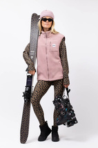 Lumberjackie Sherpa Vest - Faded Woodrose