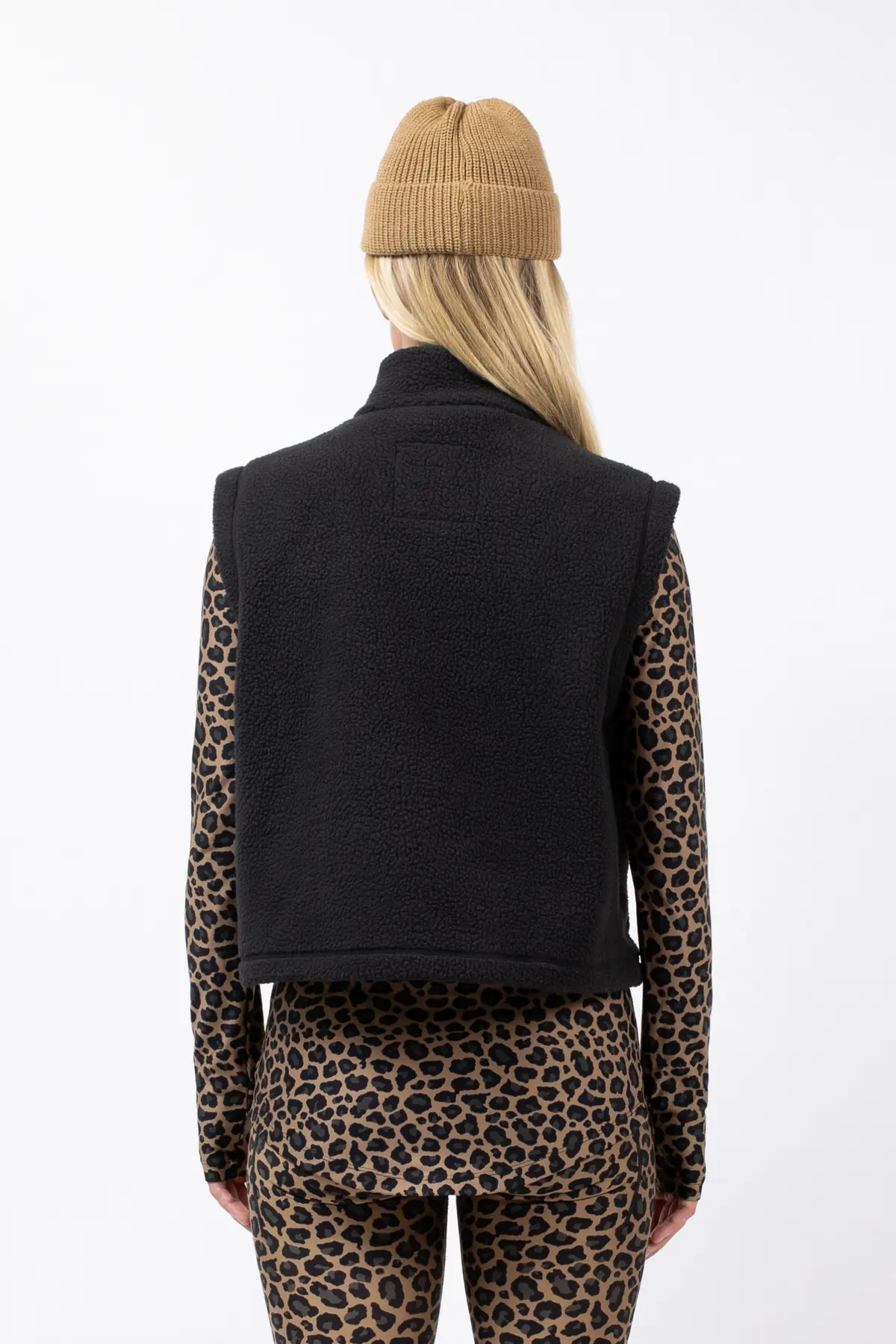 Boxy Sherpa Vest - Black