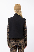 Boxy Sherpa Vest - Black