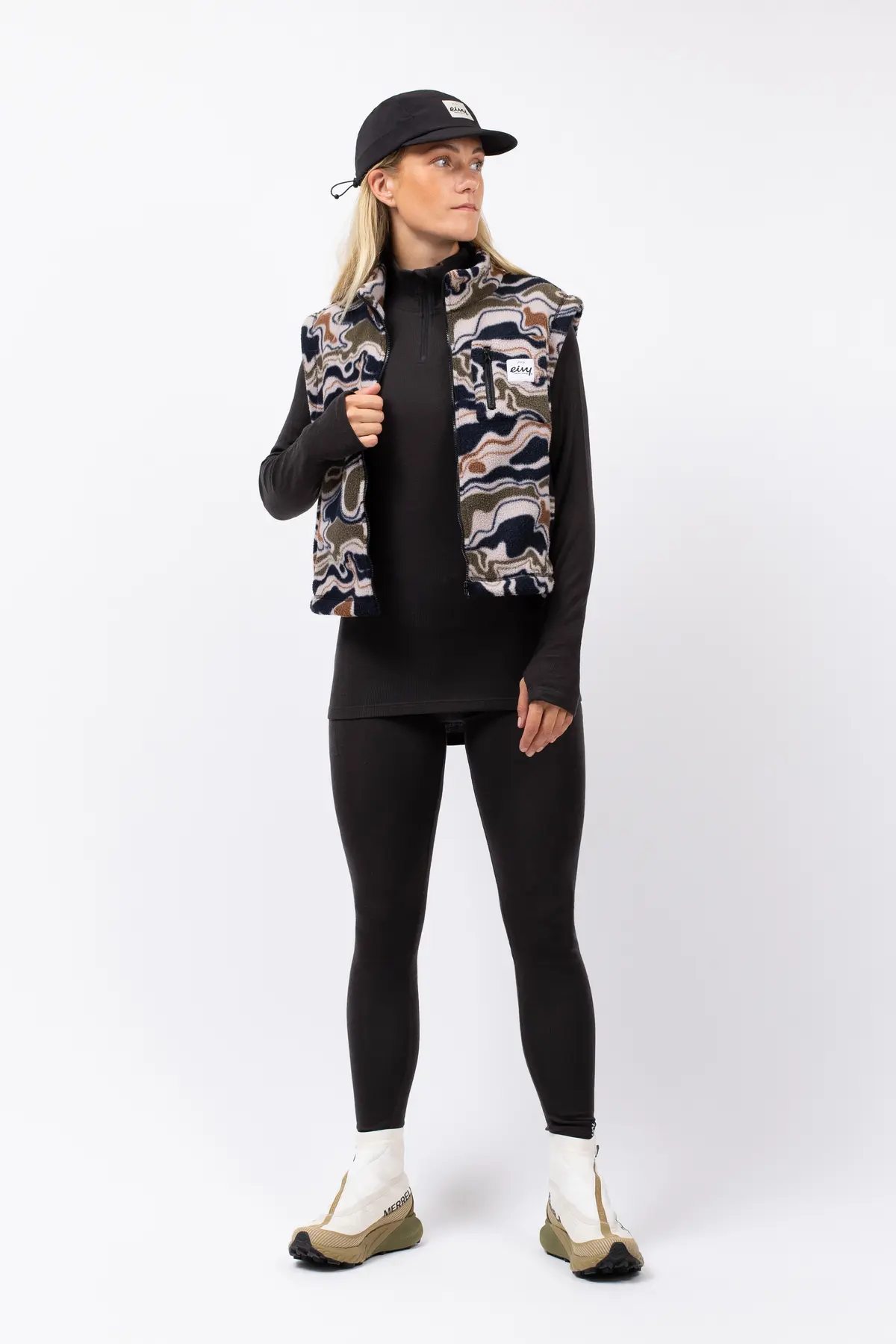 Boxy Sherpa Vest - Curve Camo