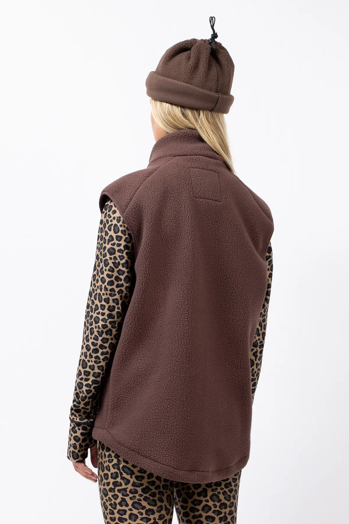 Lumberjackie Sherpa Vest - Chocolate