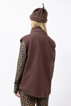 Lumberjackie Sherpa Vest - Chocolate