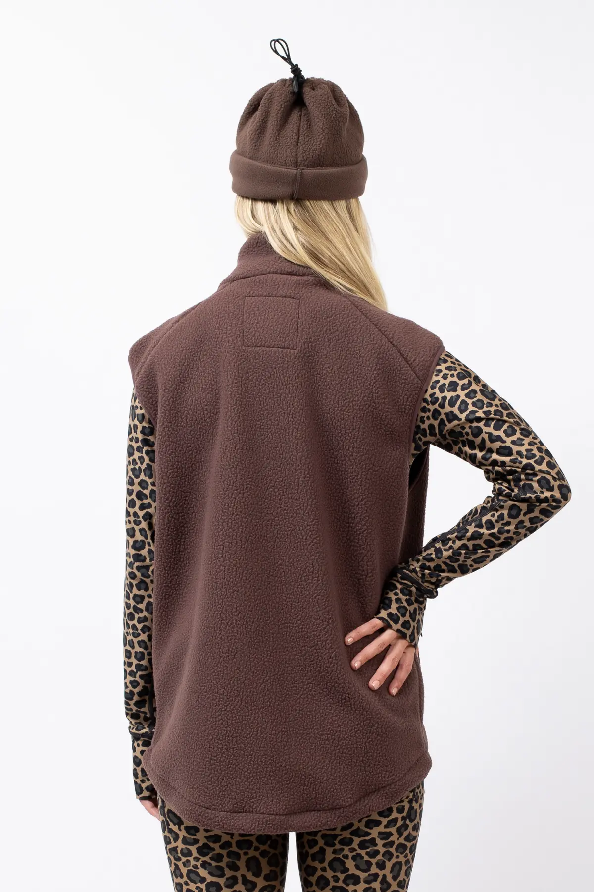 Lumberjackie Sherpa Vest - Chocolate