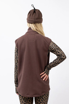 Lumberjackie Sherpa Vest - Chocolate