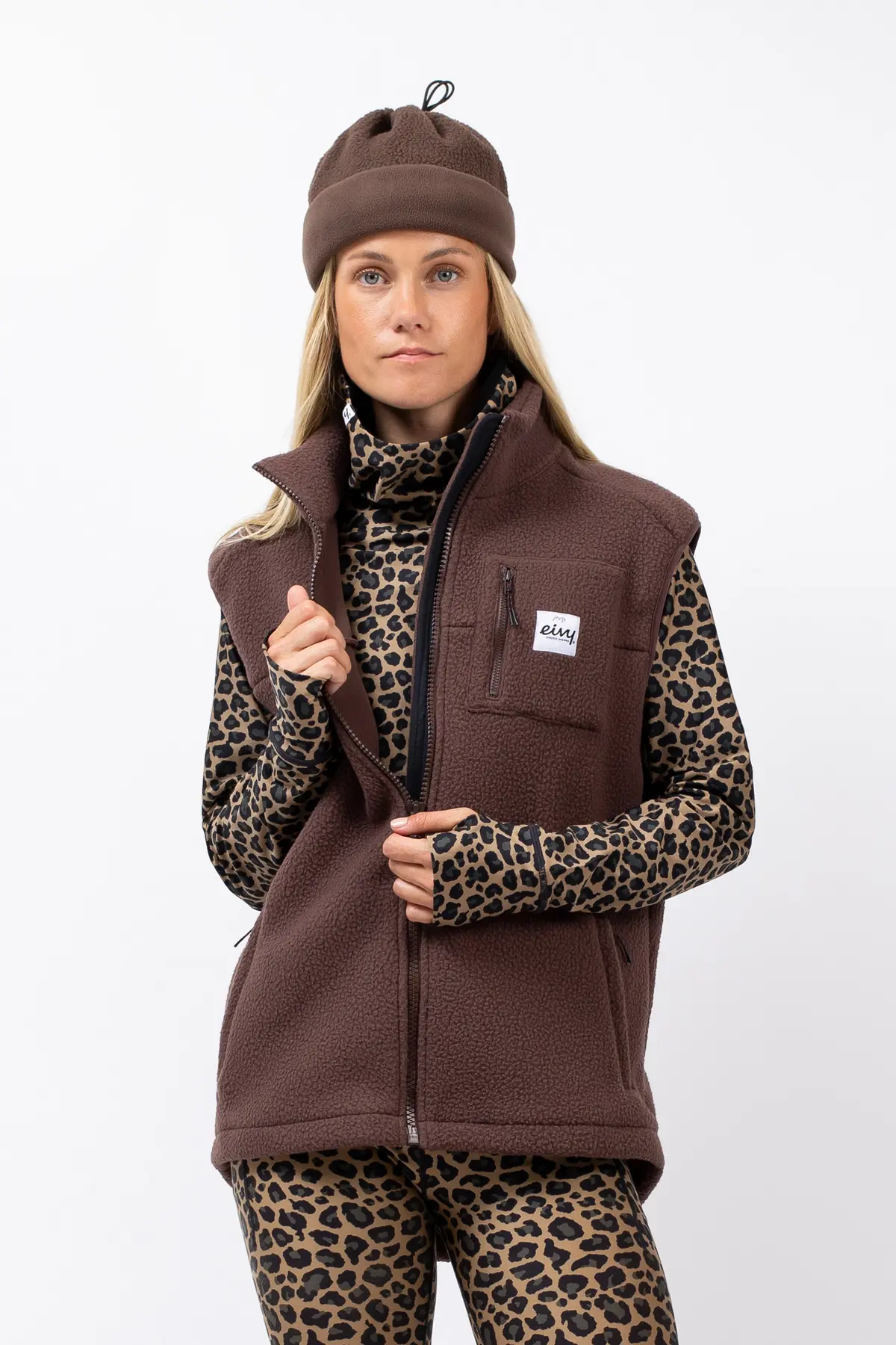 Lumberjackie Sherpa Vest - Chocolate