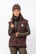 Lumberjackie Sherpa Vest - Chocolate