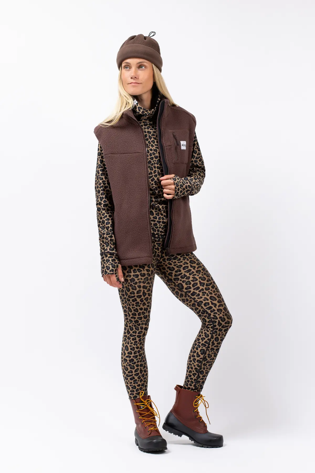 Lumberjackie Sherpa Vest - Chocolate