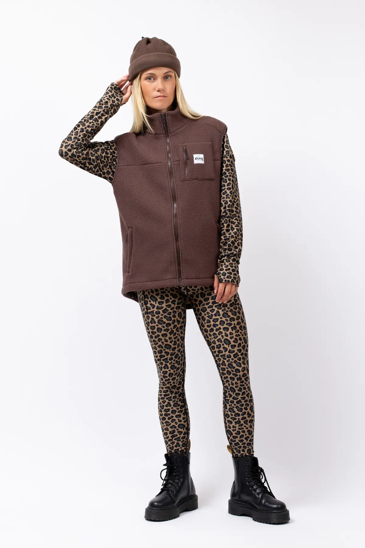 Lumberjackie Sherpa Vest - Chocolate
