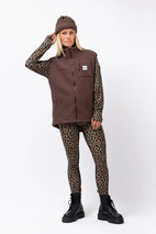 Lumberjackie Sherpa Vest - Chocolate