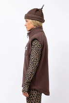 Lumberjackie Sherpa Vest - Chocolate