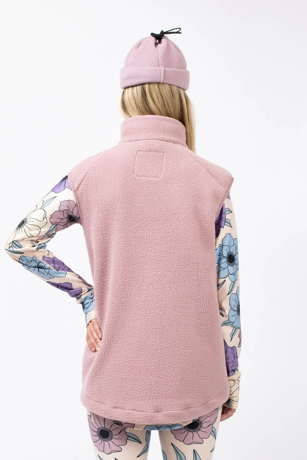 Lumberjackie Sherpa Vest - Faded Woodrose