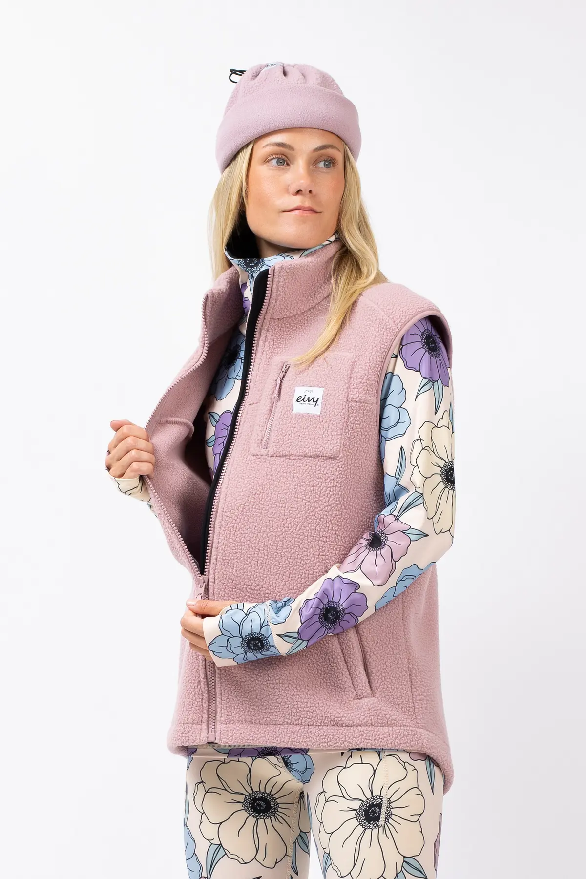 Lumberjackie Sherpa Vest - Faded Woodrose