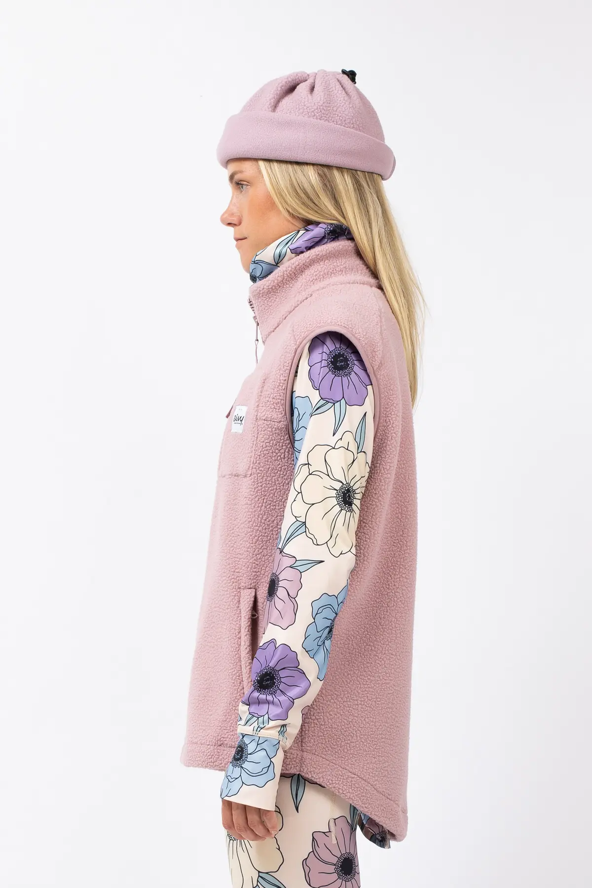 Lumberjackie Sherpa Vest - Faded Woodrose