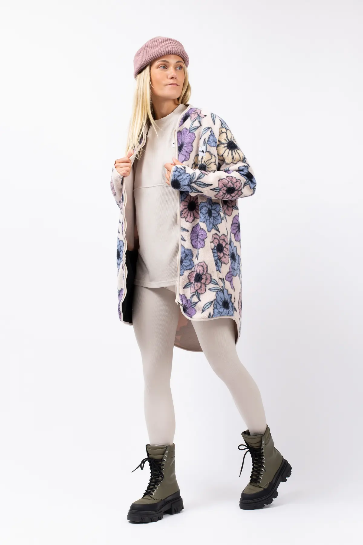 Redwood Sherpa Coat - Big Flower Redwood Sherpa Coat - Big Flower