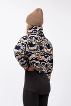 Peg Zip Cropped Fleece - Curve Camo