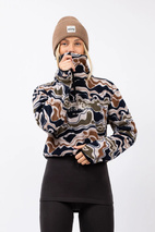 Peg Zip Cropped Fleece - Curve Camo