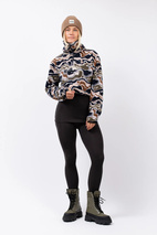 Peg Zip Cropped Fleece - Curve Camo