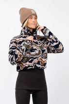 Peg Zip Cropped Fleece - Curve Camo