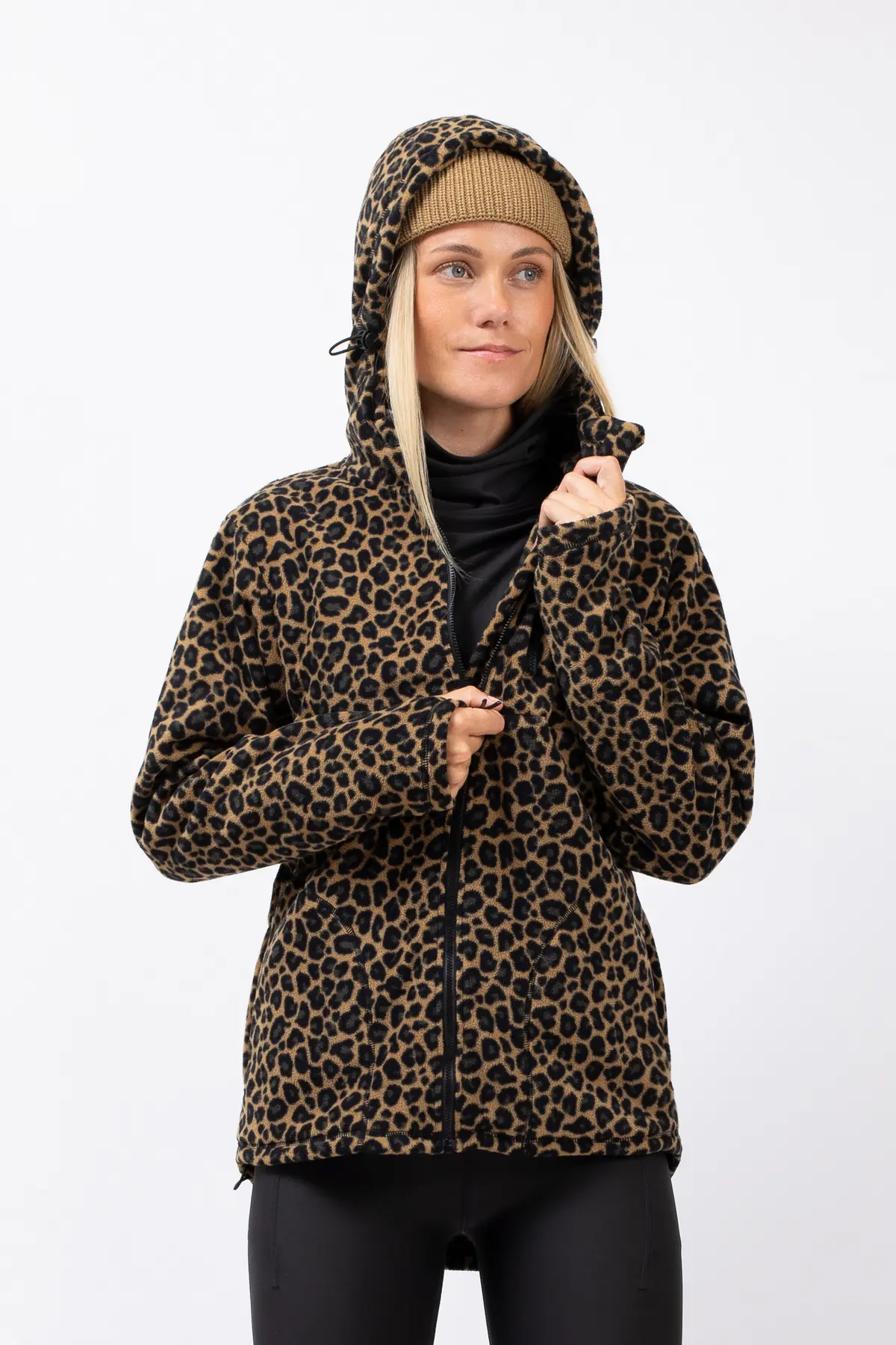 Techlight Ziphood Fleece - Leopard