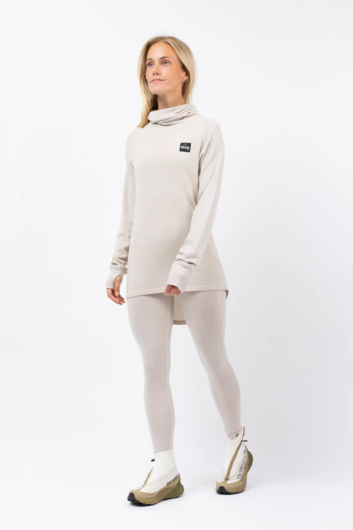 Icecold Merino Wool Gaiter Rib Top - Faded Cloud Icecold Merino Wool Gaiter Rib Top - Faded Cloud