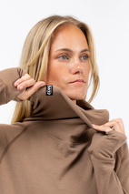 Icecold Merino Wool Gaiter Rib Top - Faded Coffee