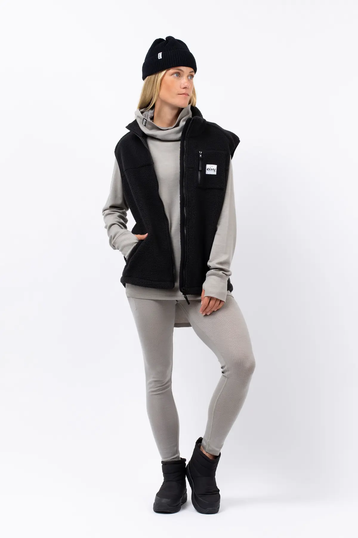 Icecold Merino Wool Gaiter Rib Top - Faded Oak