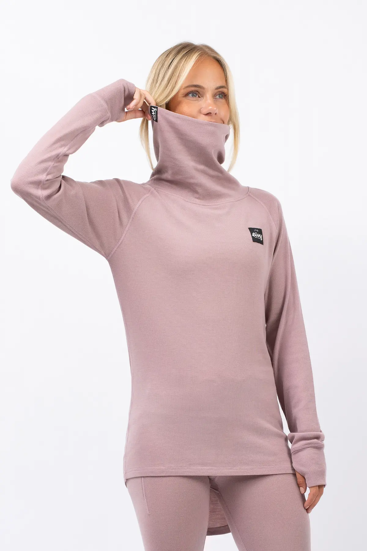 Icecold Merino Wool Gaiter Rib Top - Faded Woodrose Icecold Merino Wool Gaiter Rib Top - Faded Woodrose