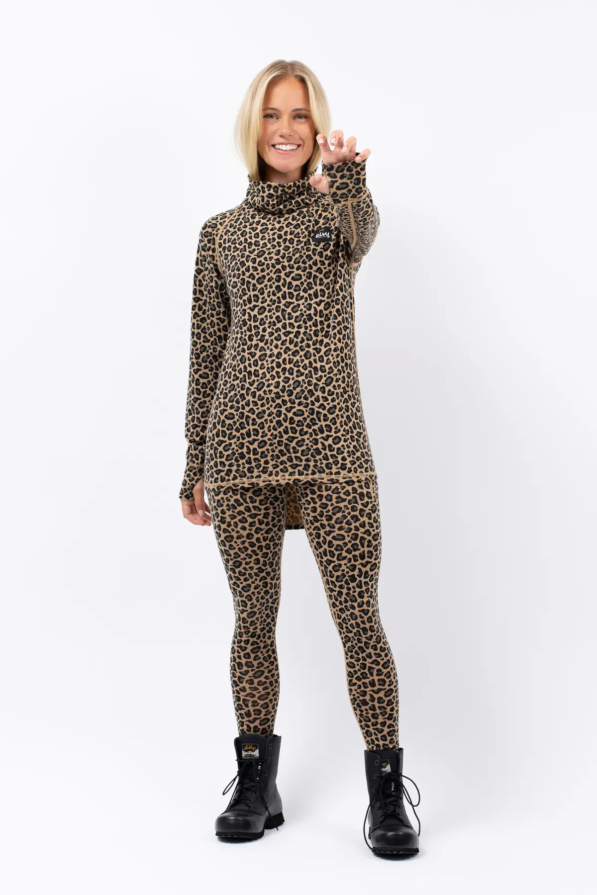Icecold Merino Wool Top - Leopard