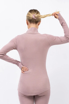 Journey Merino Wool Rib Top - Faded Woodrose