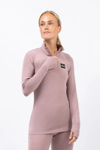 Journey Merino Wool Rib Top - Faded Woodrose