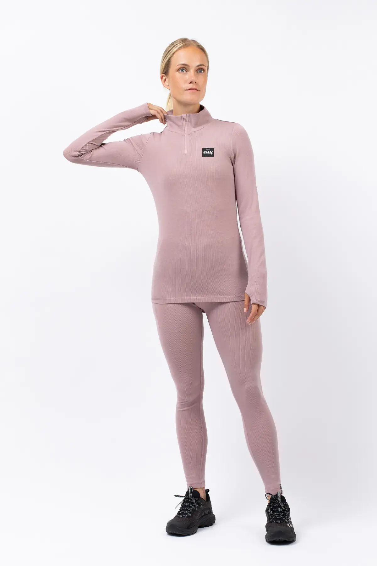 Journey Merino Wool Rib Top - Faded Woodrose