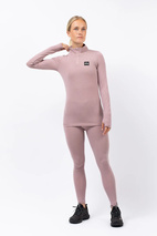 Journey Merino Wool Rib Top - Faded Woodrose