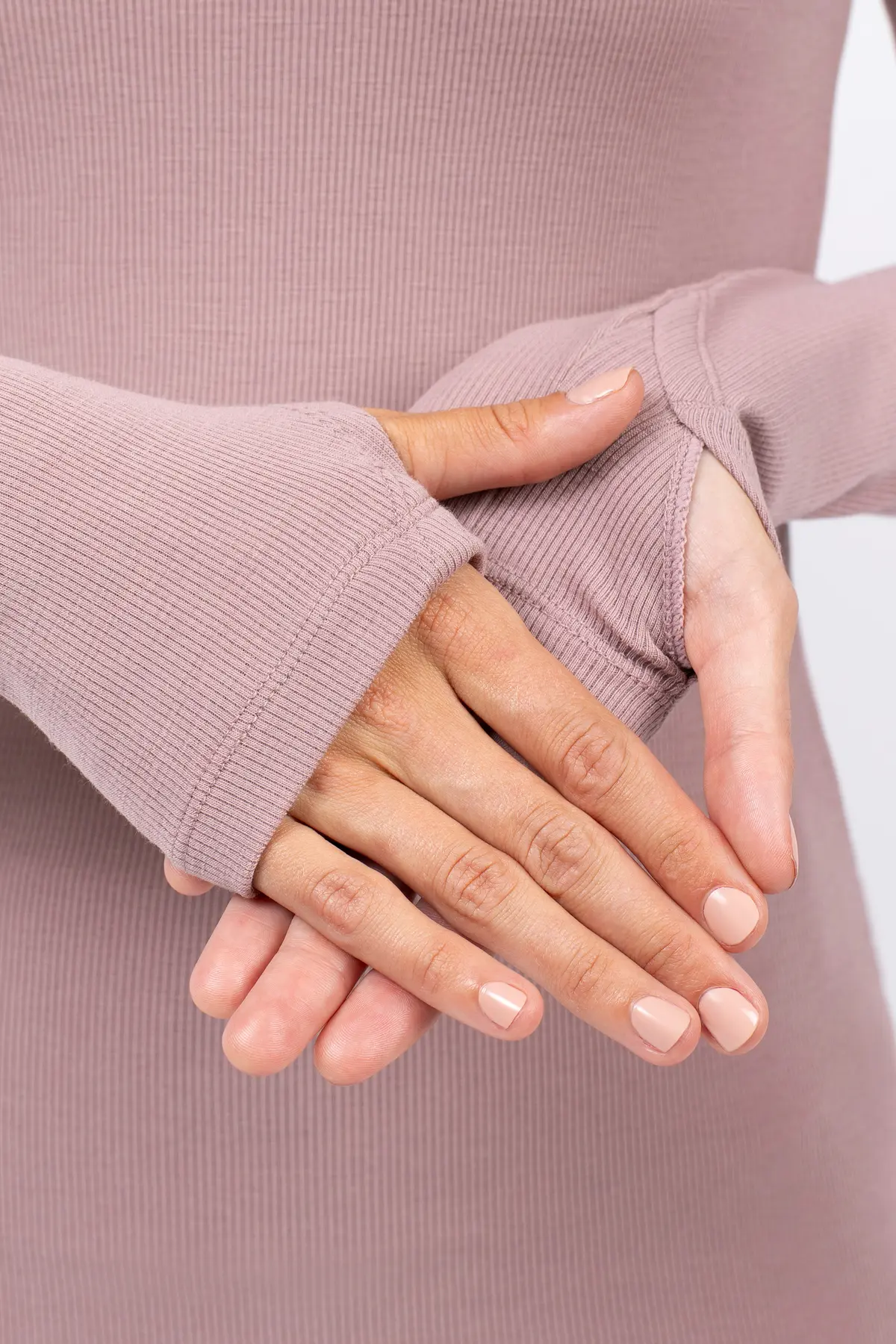 Journey Merino Wool Rib Top - Faded Woodrose