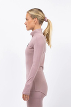 Journey Merino Wool Rib Top - Faded Woodrose