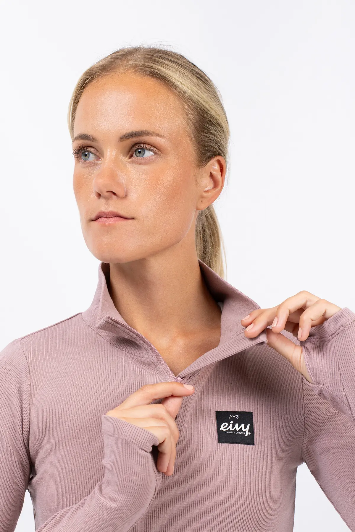 Journey Merino Wool Rib Top - Faded Woodrose