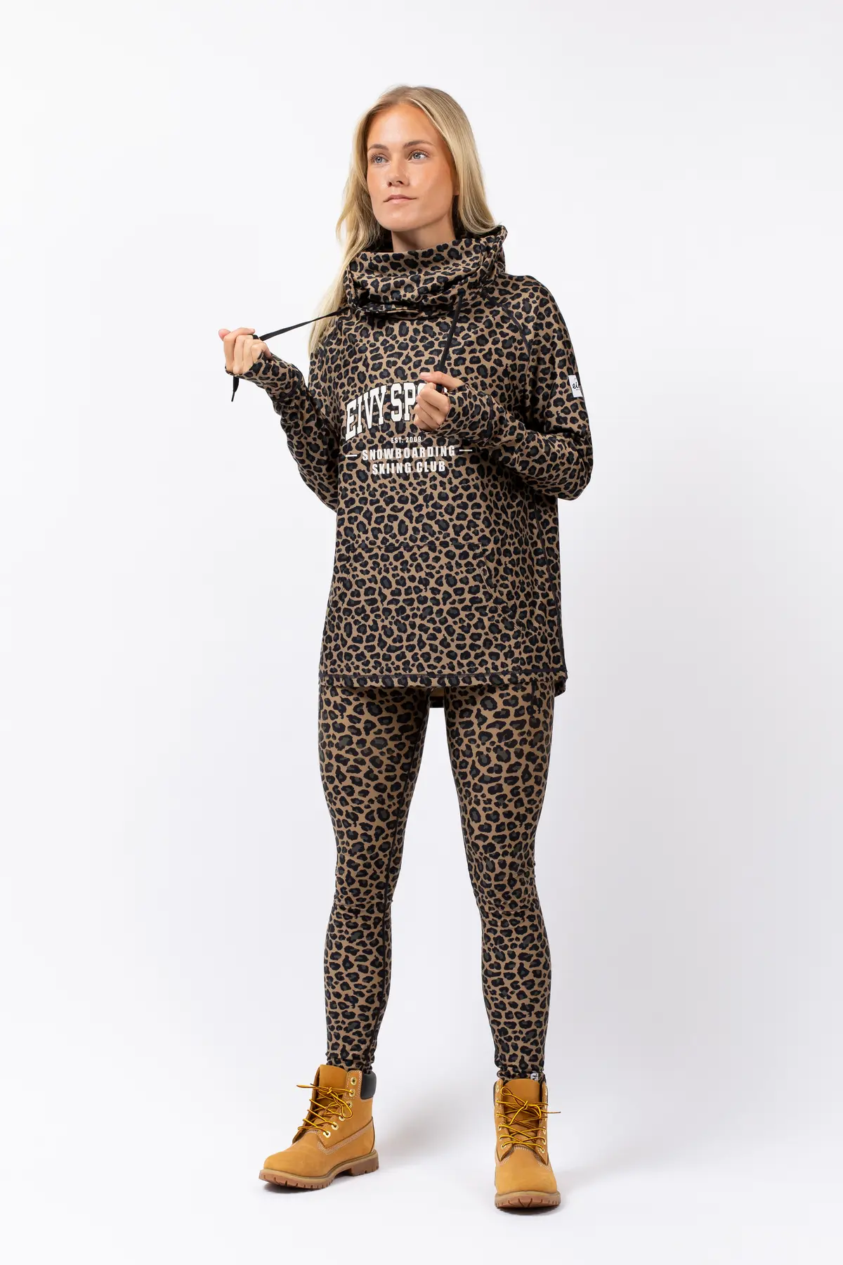 Loose Fit Hoodie Top - Leopard