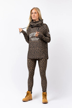 Loose Fit Hoodie Top - Leopard