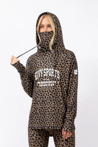 Loose Fit Hoodie Top - Leopard