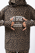 Loose Fit Hoodie Top - Leopard