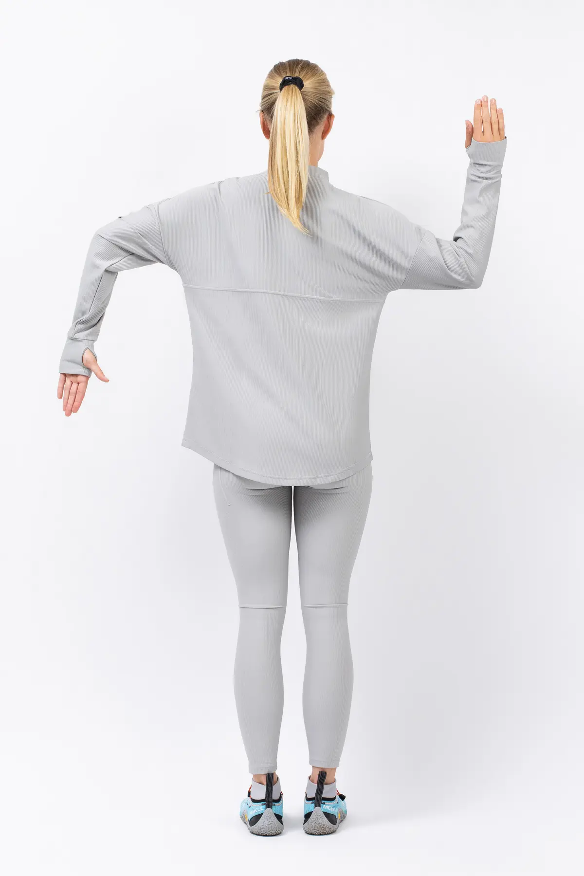 Venture Rib Top - Grey Melange