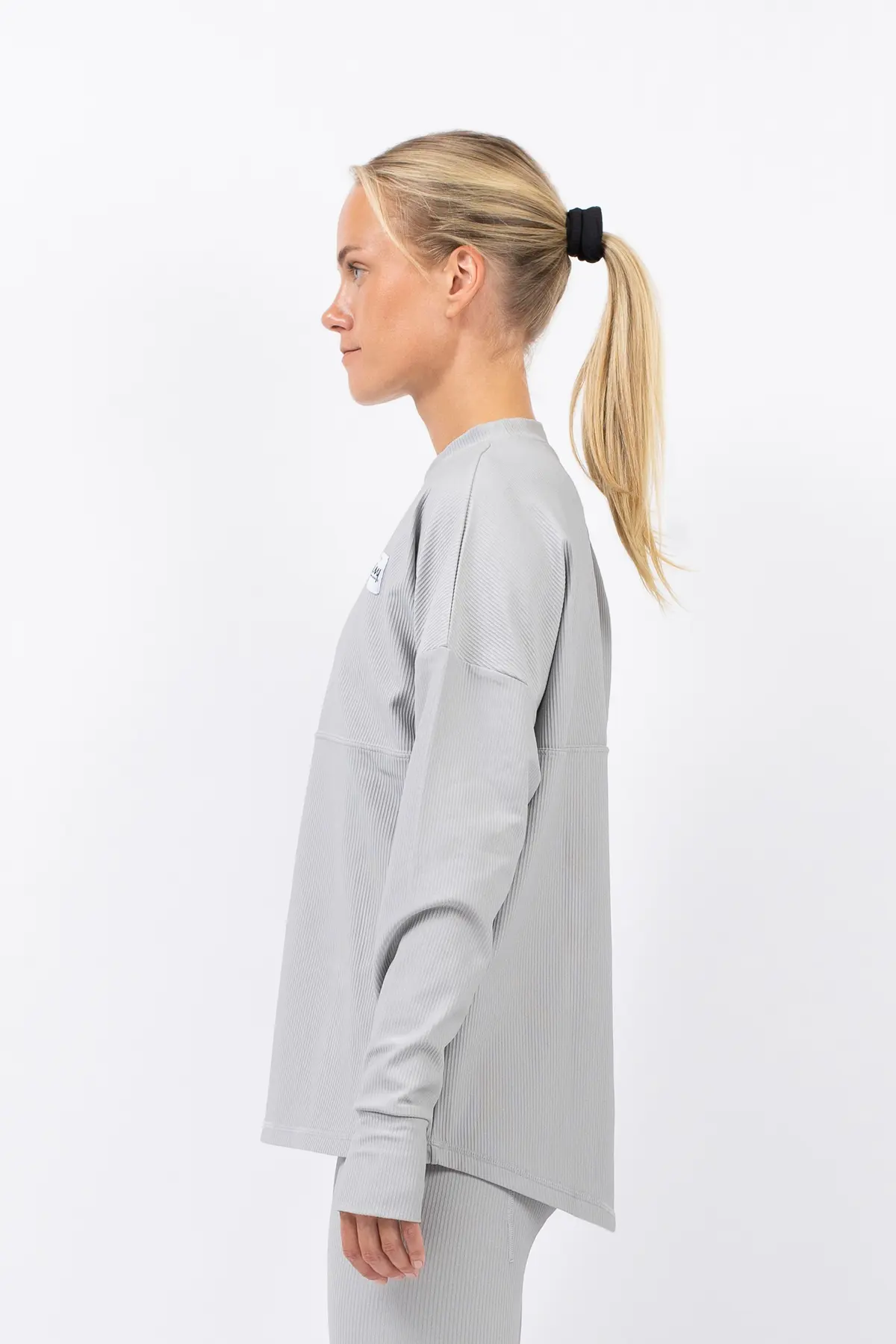 Venture Rib Top - Grey Melange