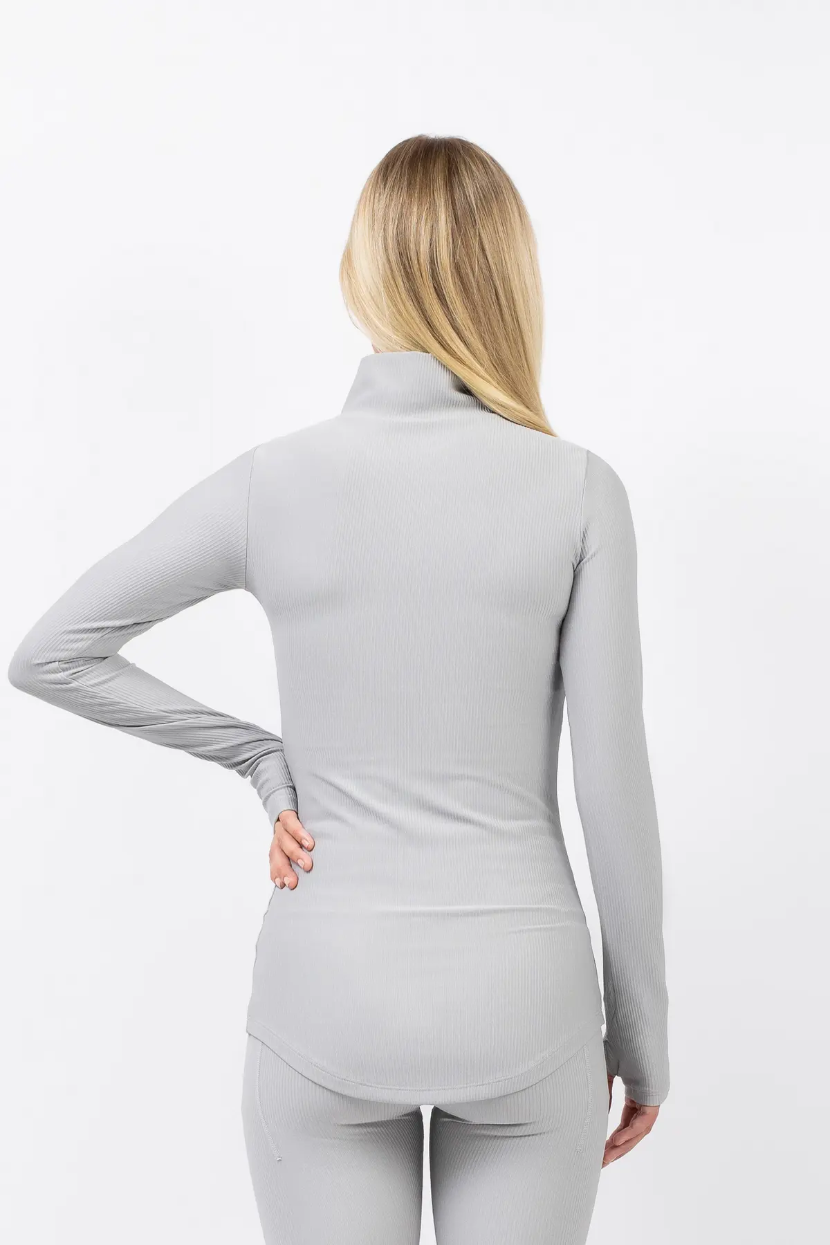 Journey Rib Top - Grey Melange