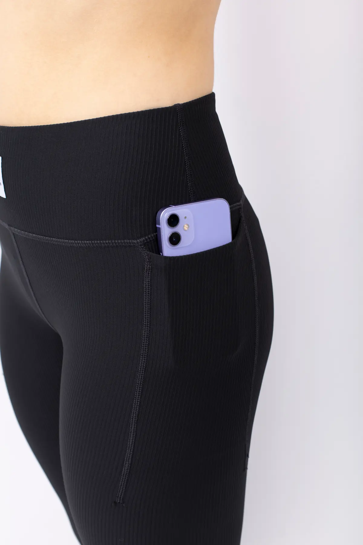 Pocket Rib Tights - Black