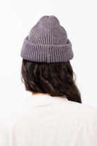 Easter Rib Wool Beanie - Grey Melange