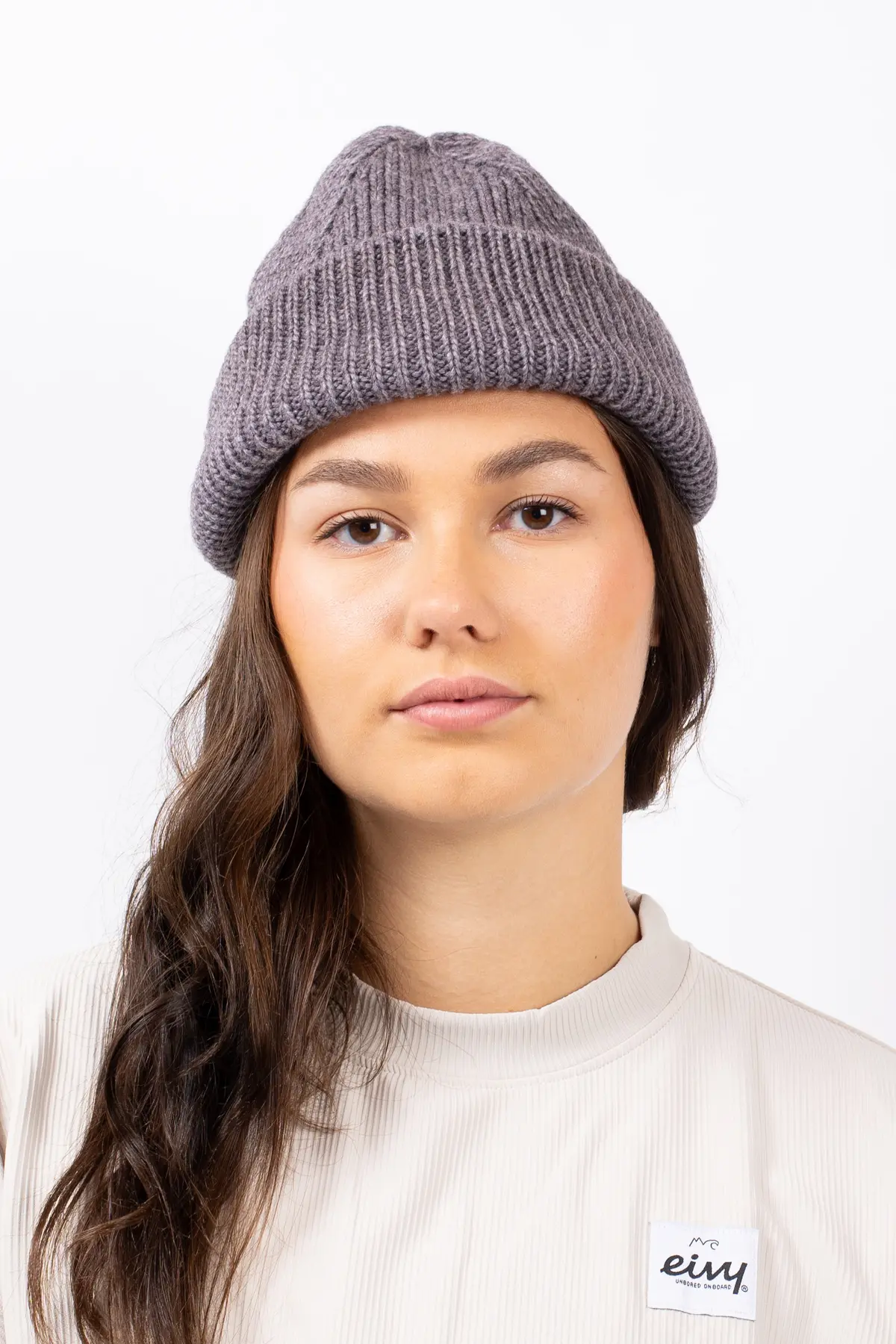 Easter Rib Wool Beanie - Grey Melange