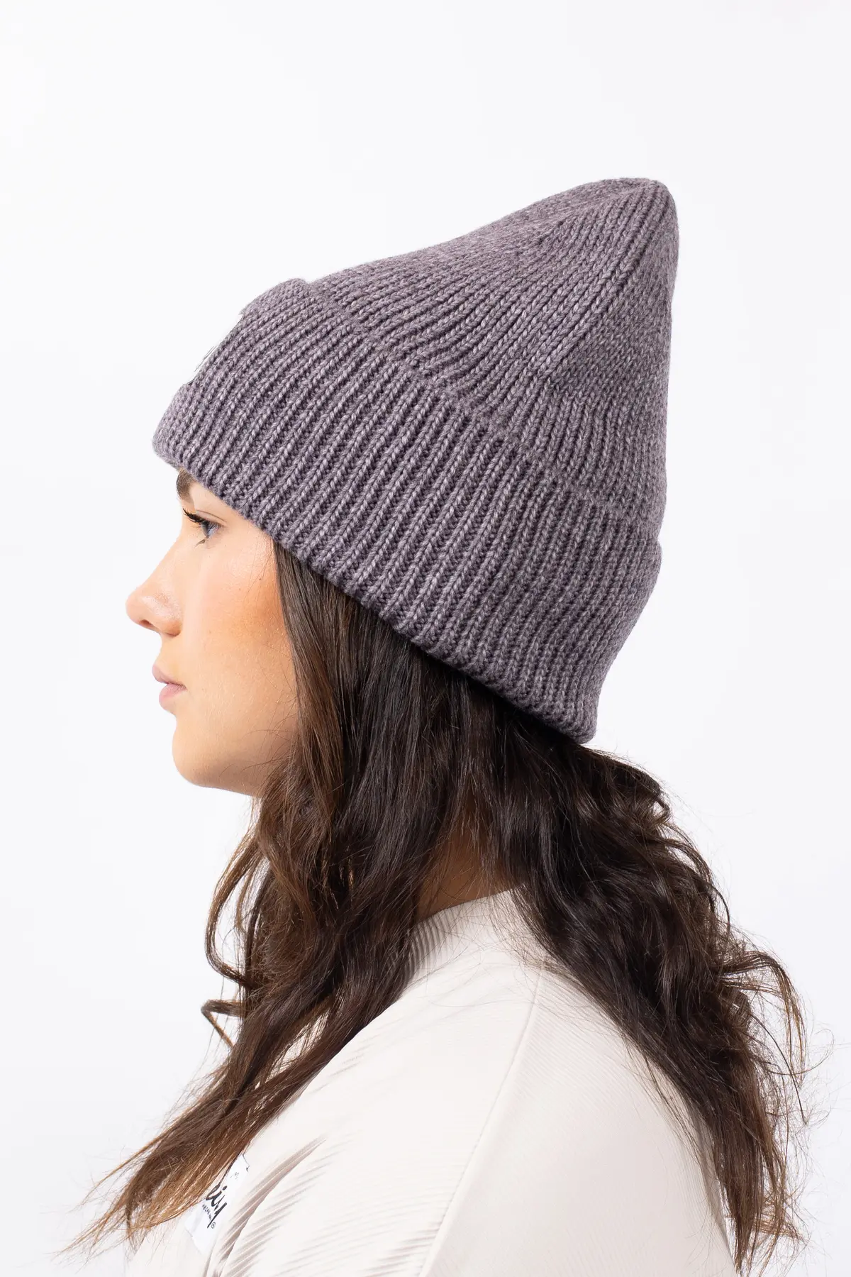 Easter Rib Wool Beanie - Grey Melange