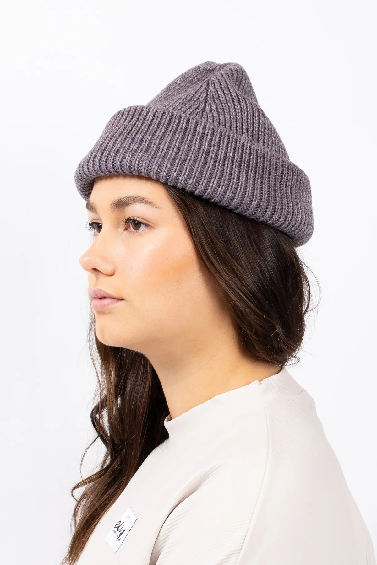 Easter Rib Wool Beanie - Grey Melange