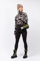 Peg Zip Cropped Fleece - Curve Camo