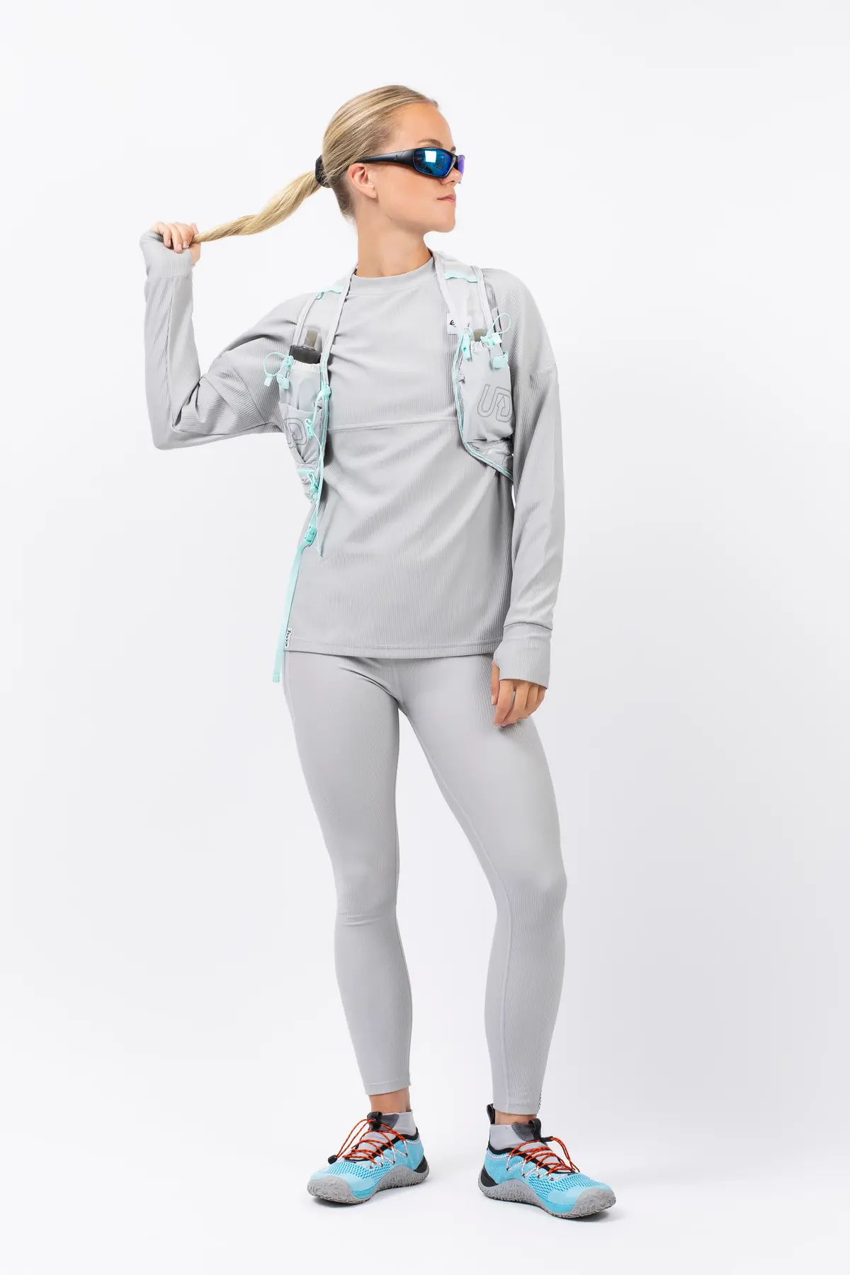 Venture Rib Top - Grey Melange